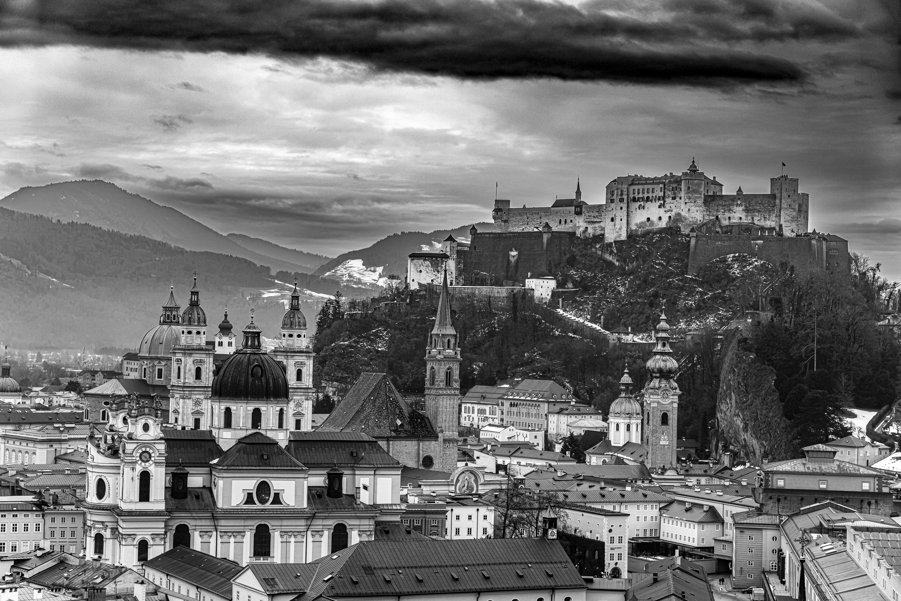 Panoramic view of Salzburg from the viewpoint