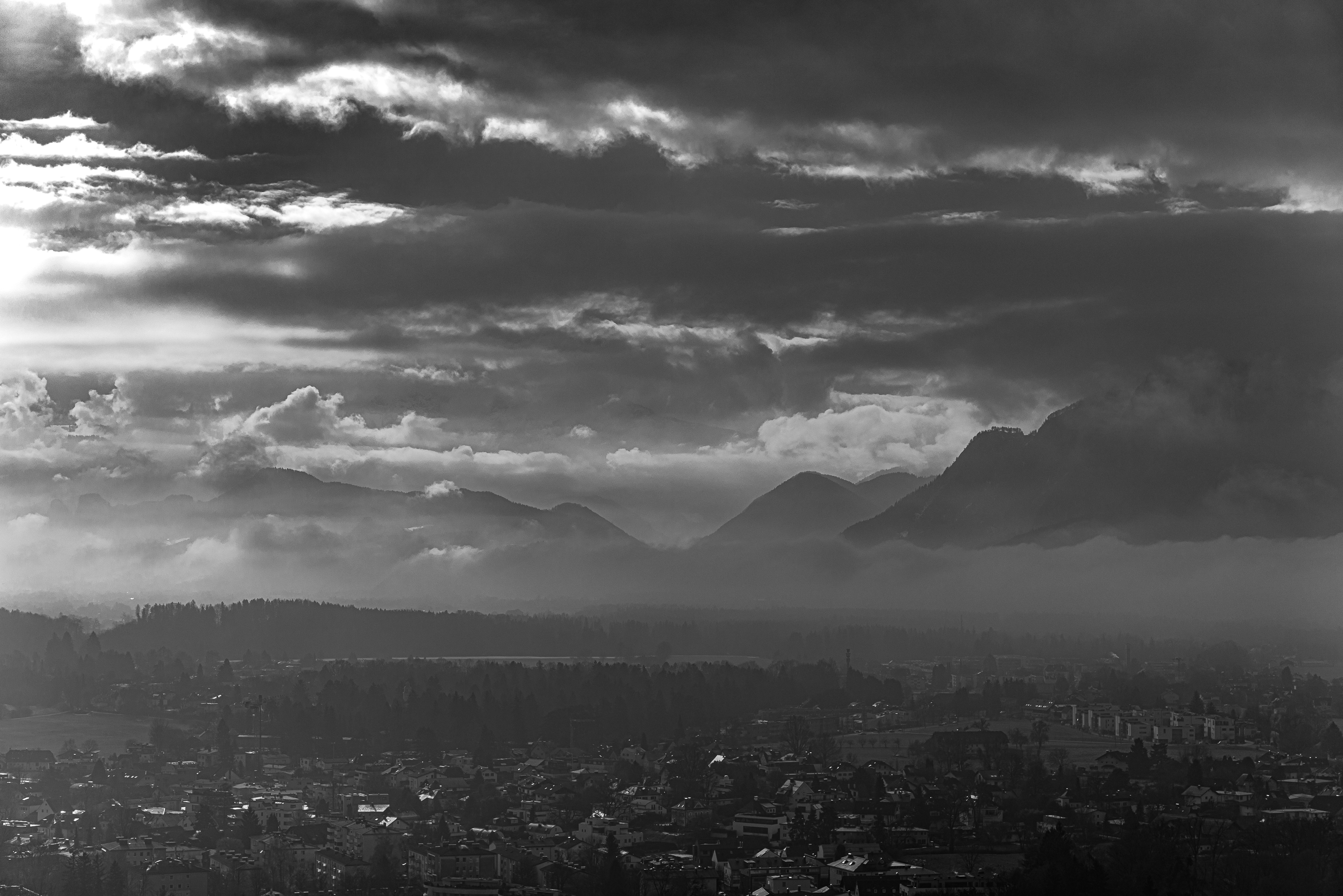 Dramatic light over the Alps